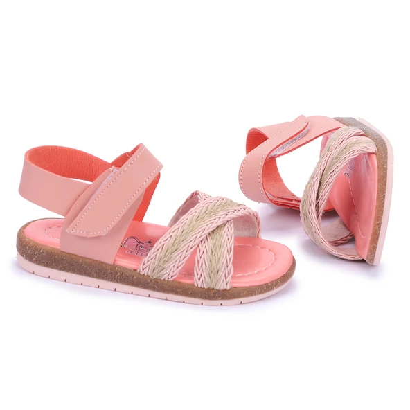 Kiko Kids Kız Çocuk Bebe Sandalet Şb 2687-91 Pudra