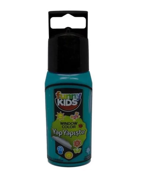 Funny Kıds Yap Yapıştır Set Turkuaz Yeşil 60cc - Resim 3
