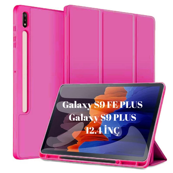 Samsung Galaxy Tab S9 FE Plus/S10 Plus/S9 Plus Kılıf Kalem Bölmeli Smart Case X610-16-810-18 X820 - 6
