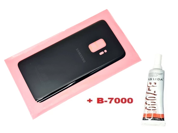 Tkgz Samsung Galaxy S9 Arka Pil Batarya Kapağı (CAM+B-7000) SİYAH ürün görseli 1