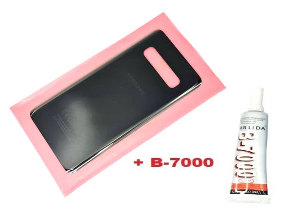 Tkgz Samsung Galaxy S10 Arka Pil Batarya Kapağı (CAM) SİYAH ürün görseli 1