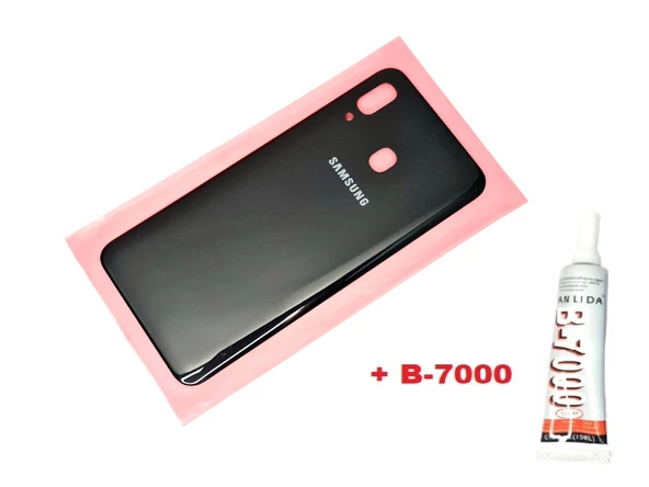Tkgz Samsung Galaxy A20 A205 Arka Pil Batarya Kapağı (B-7000) SİYAH