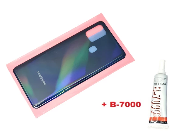 Tkgz Samsung Galaxy A21S A217 Arka Pil Batarya Kapağı (B-7000) SİYAH