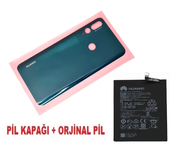 Tkgz Huawei Uyumlu Y9 Prime 2019 Arka Pil Batarya Kapağı + PİL YEŞİL ürün görseli 1