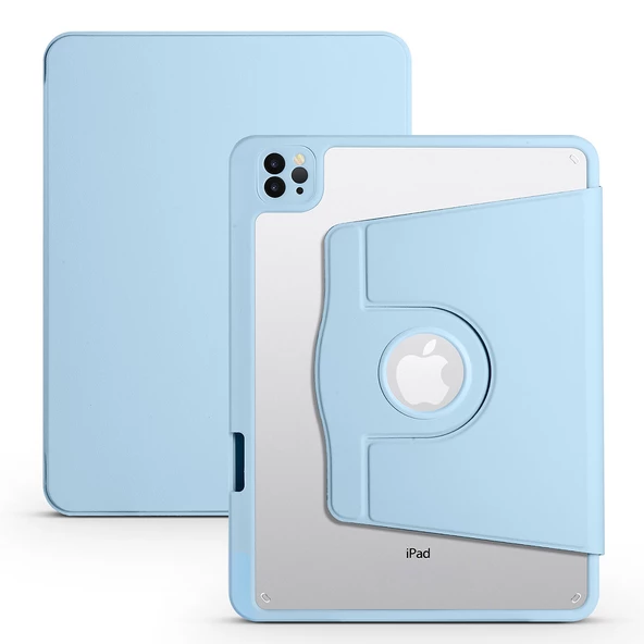 Apple iPad 10.9 2022 (10.Nesil) Kılıf Zore Termik Kalem Bölmeli Dönebilen Standlı Kılıf