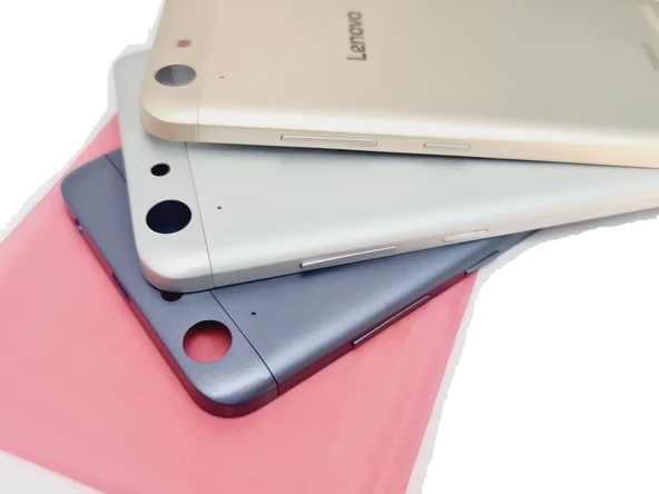 Tkgz Lenovo K5 KASA Arka Pil Batarya Kapağı (Yan Tuş Takımı ) GRİ - Resim 3