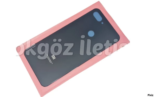 Xiaomi Mi 8 Lite Arka Kapak Batarya Pil Kapağı (CAM) SİYAH ürün görseli 1