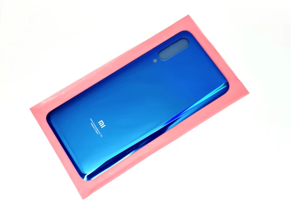 Xiaomi Mi 9 Arka Kapak Batarya Pil Kapağı (CAM) MAVİ ürün görseli 1
