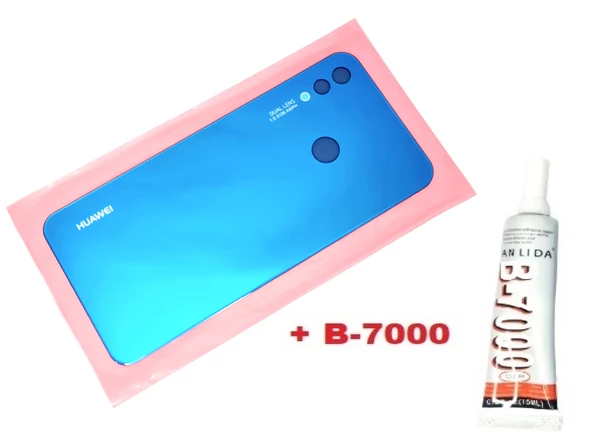Tkgz Huawei Uyumlu Nova 3i Arka Pil Batarya Kapağı (CAM+B-7000) MAVİ ürün görseli 1