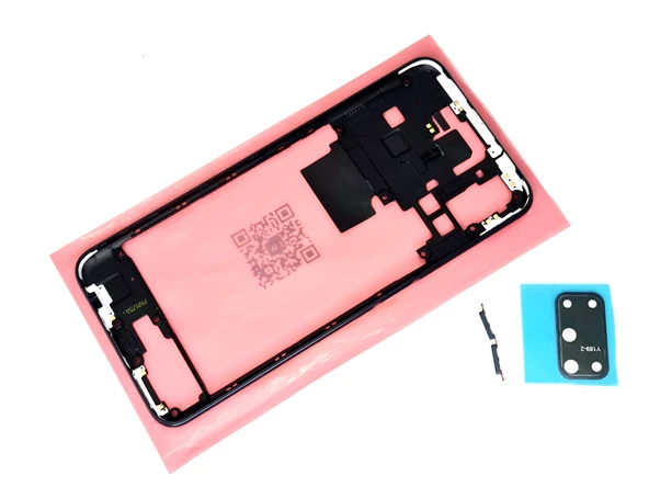 Oppo A52 KASA Arka Pil Batarya Kapağı (TAMİR SETİ) SİYAH - Resim 3