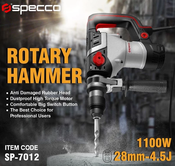 Specco SDS-PLUS Kırıcı Delici 1100W SP-7012 - 3