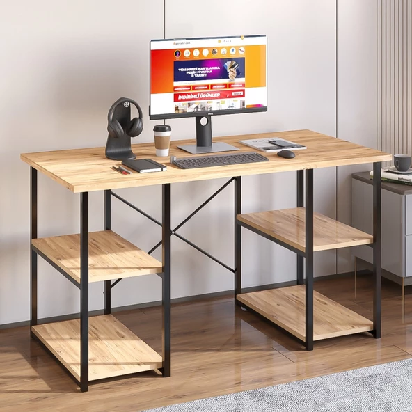 Eportatif 4 Raflı Çalışma Masası Çam 60x120