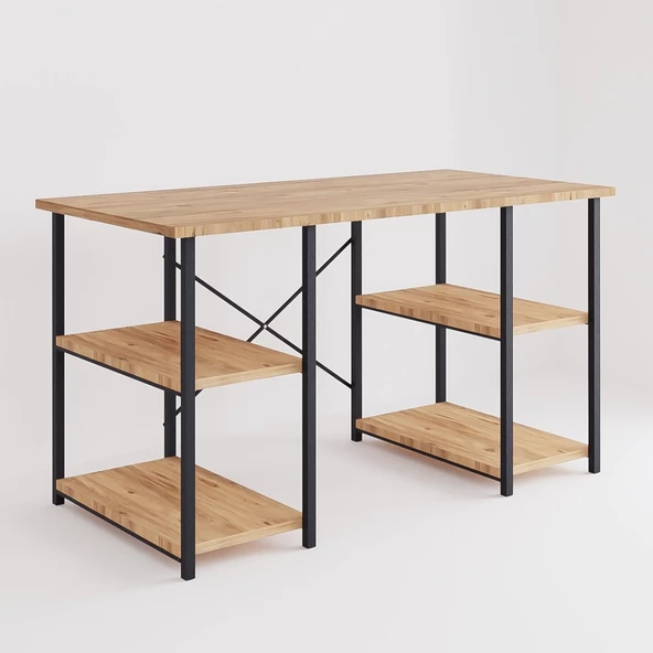 Eportatif 4 Raflı Çalışma Masası Çam 60x120 - 6