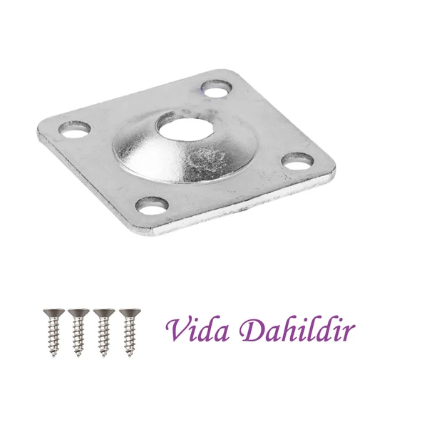 Destek Ayağı 12 cm Siyah + Metal Düz Ayak Tabanı M8 Civatalı İnce Diş Mobilya Kanepe Baza Koltuk Seti - 4