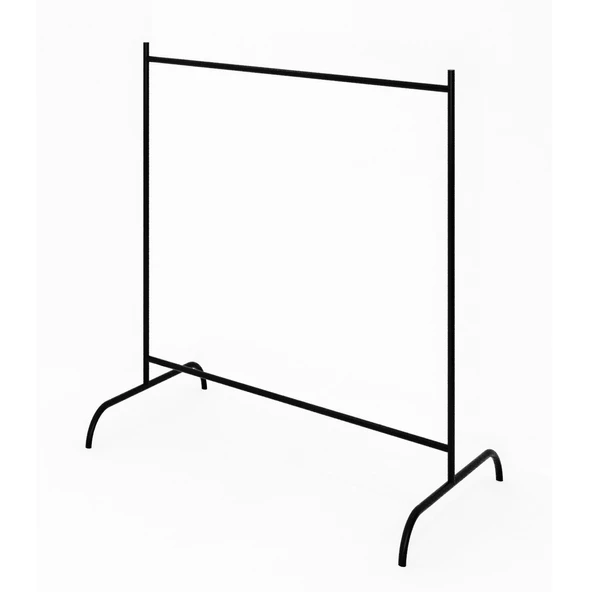 Eportatif Konfeksiyon Askısı Ayaklı Askılık Elbise Askılığı Siyah - 5