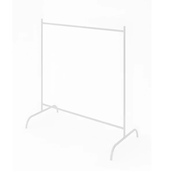 Eportatif Konfeksiyon Askısı Ayaklı Askılık Elbise Askılığı Beyaz - 6