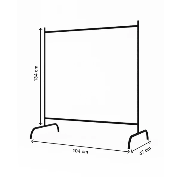 Eportatif Konfeksiyon Askısı Ayaklı Askılık Elbise Askılığı Beyaz - 7