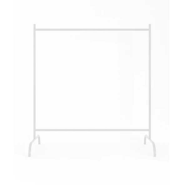 Eportatif Konfeksiyon Askısı Ayaklı Askılık Elbise Askılığı Beyaz - 5