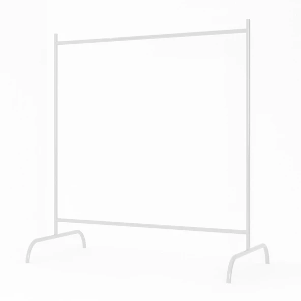 Eportatif Konfeksiyon Askısı Ayaklı Askılık Elbise Askılığı Beyaz - 4