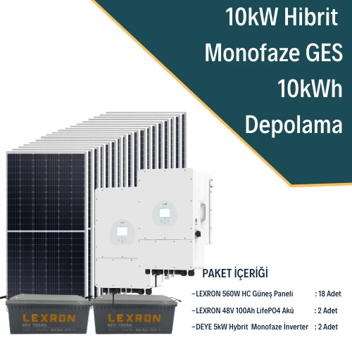 10KW MONOFAZE HİBRİT SİSTEM 1