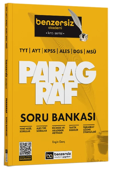 TYT AYT KPSS ALES DGS MSÜ Kral Serisi Benzersiz Paragraf Soru Bankası Benzersiz Akademi Yayınları