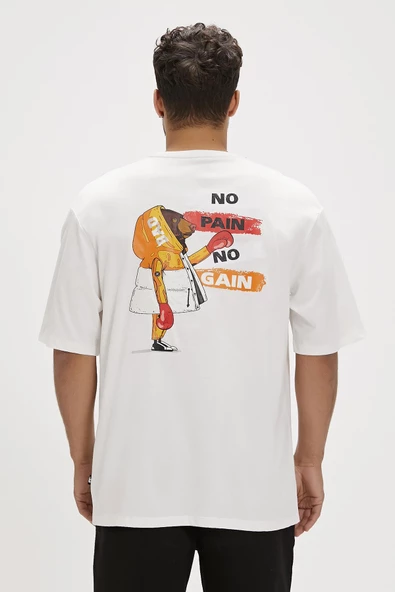 Bad Bear Gain Os Erkek  T-Shirt 24.01.07.042 Beyaz - 2
