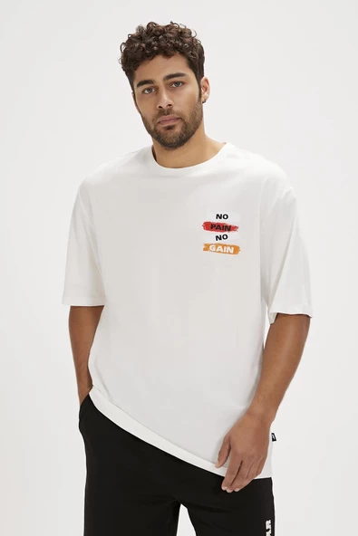 Bad Bear Gain Os Erkek  T-Shirt 24.01.07.042 Beyaz - 4
