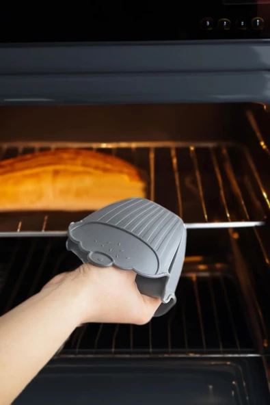 Nishev Silikon Fırın Eldiveni Isı Yalıtımlı Kaymaz Mikrodalga Fırın Tencere Tepsi Tutma Eldiveni - 2