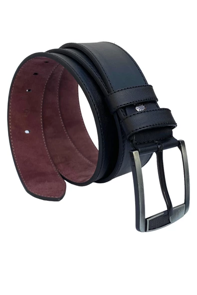 Siyah Suni Deri Kenarları Dikişli Düz Model 4.5 Genişlik Unisex Spor Kemer - 4500-10 ürün görseli