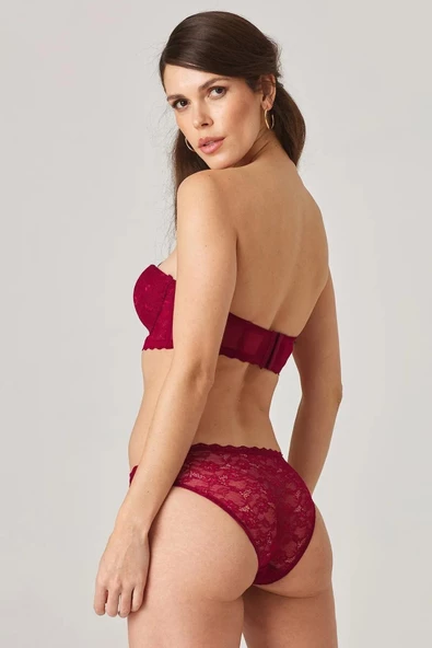 Pierre Cardin Kadın Bordo Sütyen Takım 4642 - 2
