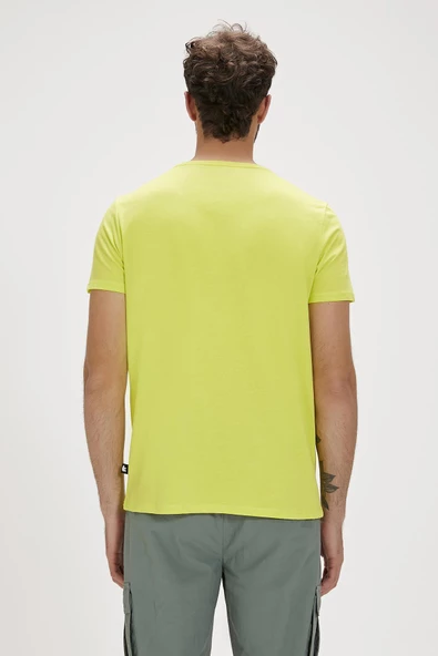 Bad Bear Globe T-Shirt Erkek T-Shirt 24.01.07.030 Açık Yeşil - Resim 2