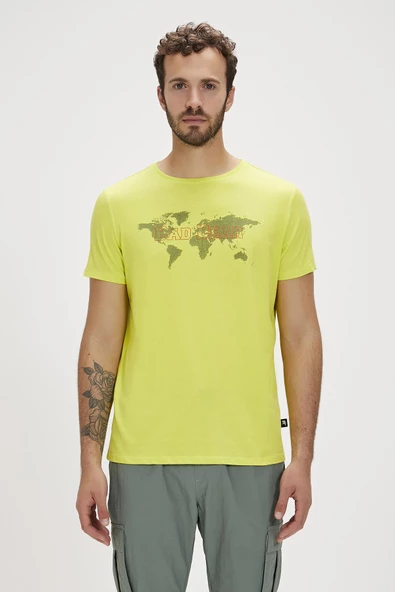 Bad Bear Globe T-Shirt Erkek T-Shirt 24.01.07.030 Açık Yeşil ürün görseli 1