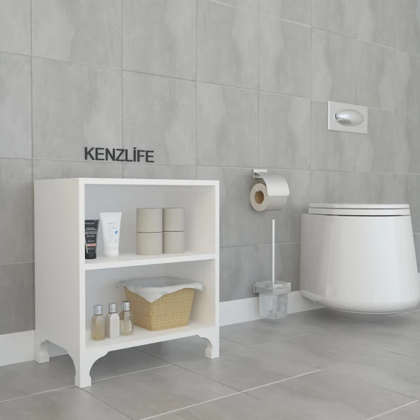 Kenzlife kitaplık tuğçe 048*040*020 byz ayaklı mutfak dolabı banyo ofis ayakkabılık kiler - 4
