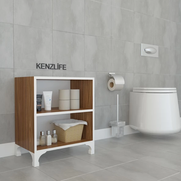 Kenzlife kitaplık tuğçe 048*040*020 cvz ayaklı mutfak dolabı banyo ofis ayakkabılık kiler - 4