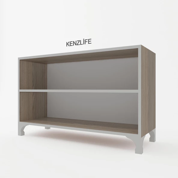 Kenzlife kitaplık tuğçe 048*090*020 crd ayaklı mutfak dolabı banyo ofis ayakkabılık kiler - 3