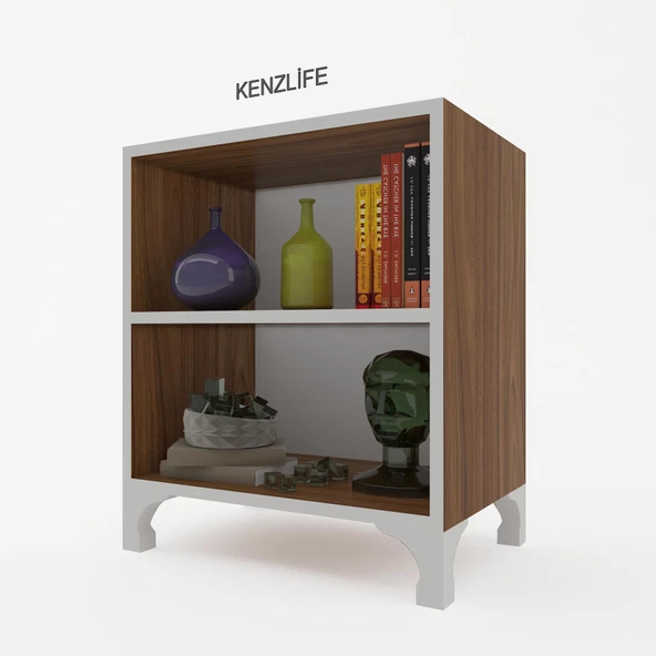 Kenzlife kitaplık tuğçe 068*030*020 cvz ayaklı mutfak dolabı banyo ofis ayakkabılık kiler ürün görseli