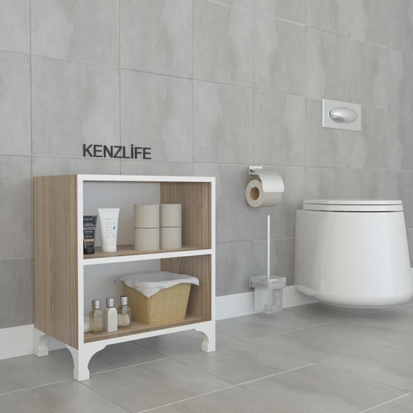 Kenzlife kitaplık tuğçe 068*030*020 crd ayaklı mutfak dolabı banyo ofis ayakkabılık kiler - Resim 7