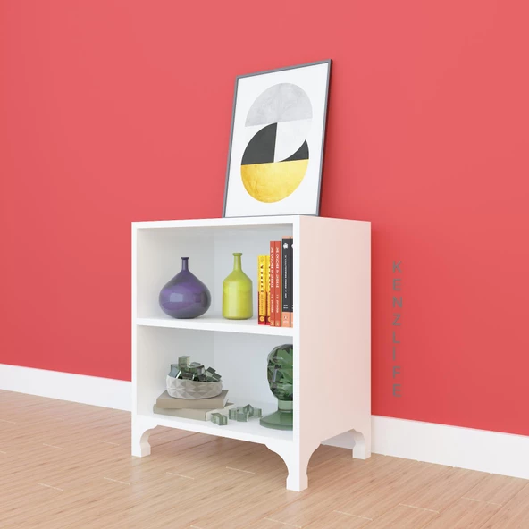 Kenzlife kitaplık tuğçe 068*040*020 byz ayaklı mutfak dolabı banyo ofis ayakkabılık kiler - Resim 4