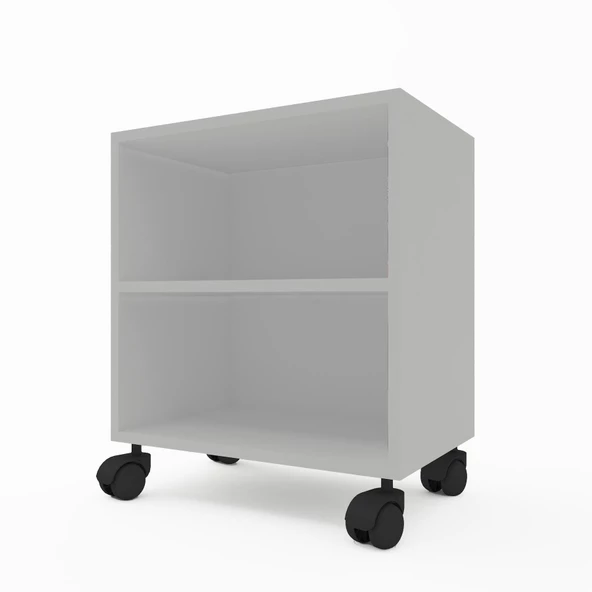 Kenzlife kitaplık beril 068*060*020 byz tekerlekli mutfak dolabı banyo ofis ayakkabılık kiler - Resim 3