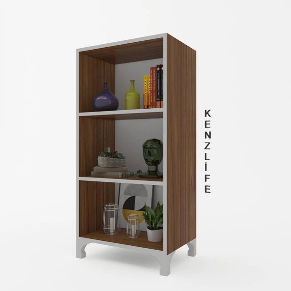 Kenzlife kitaplık tuğçe 088*060*020 cvz ayaklı mutfak dolabı banyo ofis ayakkabılık kiler ürün görseli