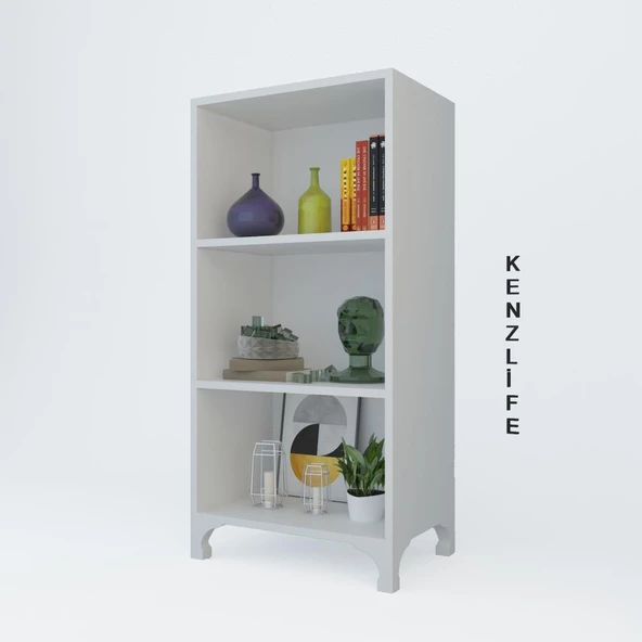 Kenzlife kitaplık tuğçe 088*060*020 byz ayaklı mutfak dolabı banyo ofis ayakkabılık kiler