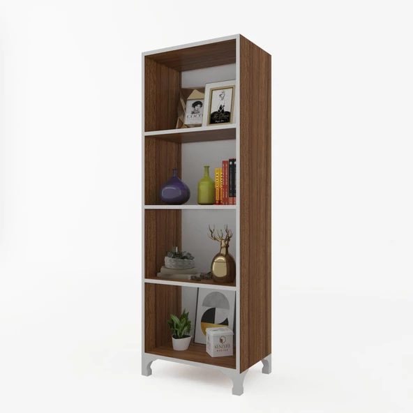 Kenzlife kitaplık tuğçe 128*060*020 cvz ayaklı mutfak dolabı banyo ofis ayakkabılık kiler ürün görseli