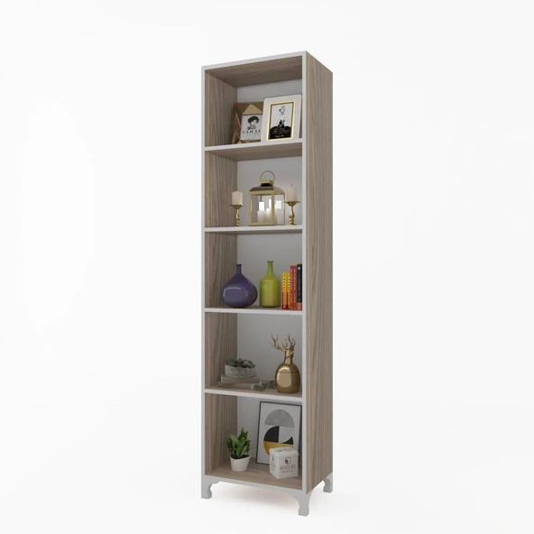 Kenzlife kitaplık tuğçe 188*060*020 crd ayaklı mutfak dolabı banyo ofis ayakkabılık kiler - 1