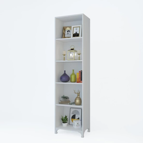 Kenzlife kitaplık tuğçe 188X040X020 byz ayaklı mutfak dolabı banyo ofis ayakkabılık kiler