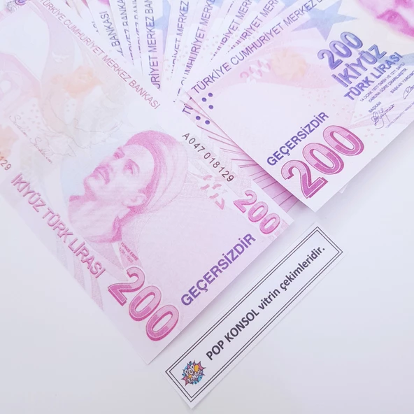 300 Adet Geçersiz Para Parti Şaka Düğün Parası Karışık Türk Lirası - 7