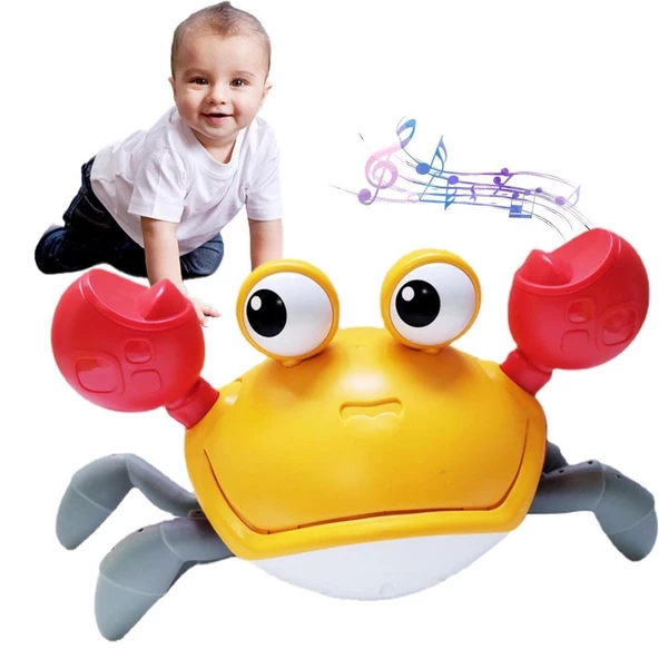 Can Oyuncak Sesli Işıklı Sensörlü Yürüyen Yengeç QC-1Y - 8