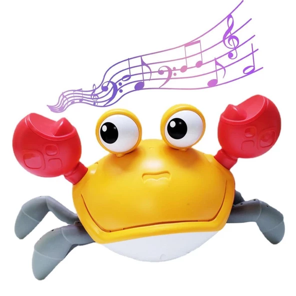 Can Oyuncak Sesli Işıklı Sensörlü Yürüyen Yengeç QC-1Y - 2