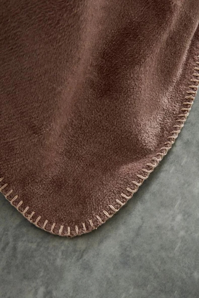 Saye Çift Kişilik Double Pamuk Battaniye Vizon-Bej - 3