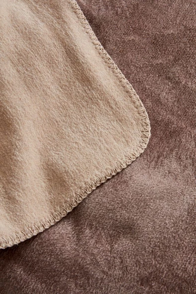 Saye Çift Kişilik Double Pamuk Battaniye Vizon-Bej - 4