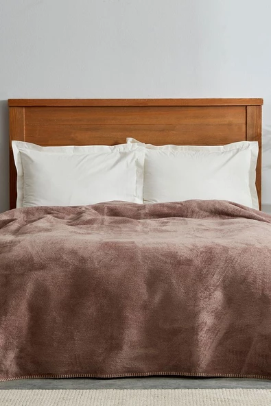 Saye Çift Kişilik Double Pamuk Battaniye Vizon-Bej - 5